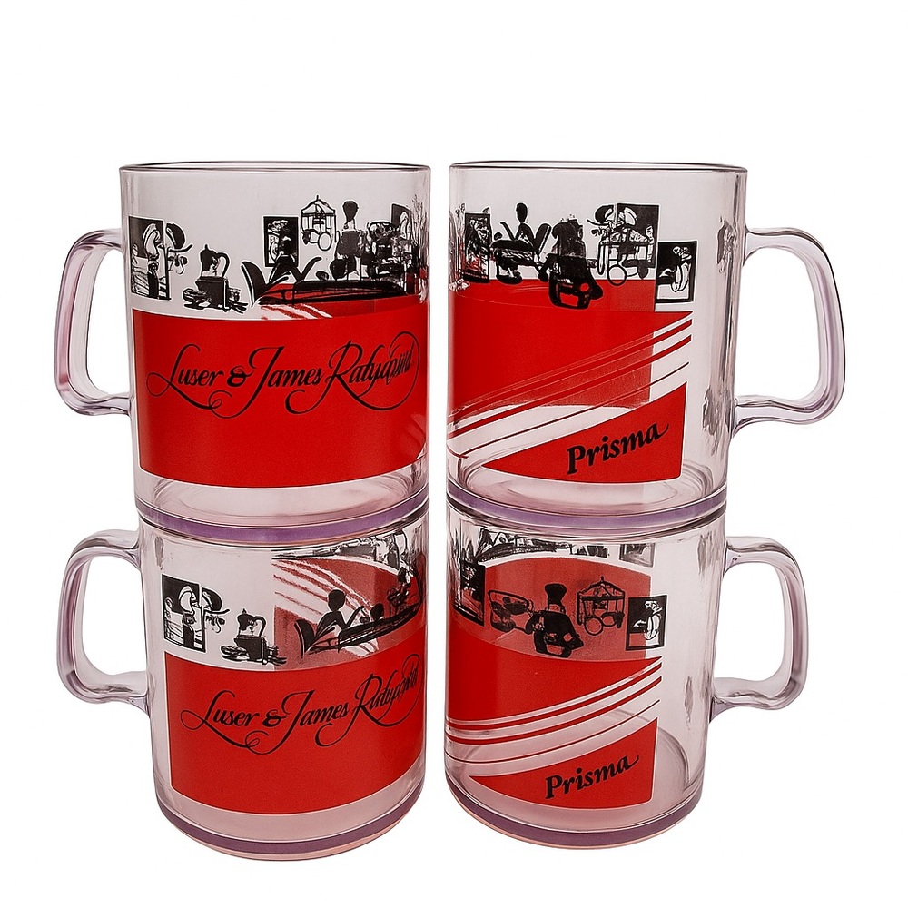 Lisser & James Rothschild Plastic 10oz Prisma Mugs